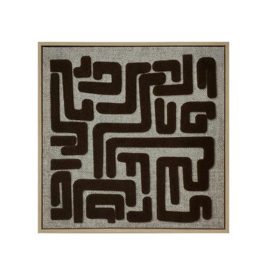 Bild gerahmt "Maze" braun hauptaufnahme