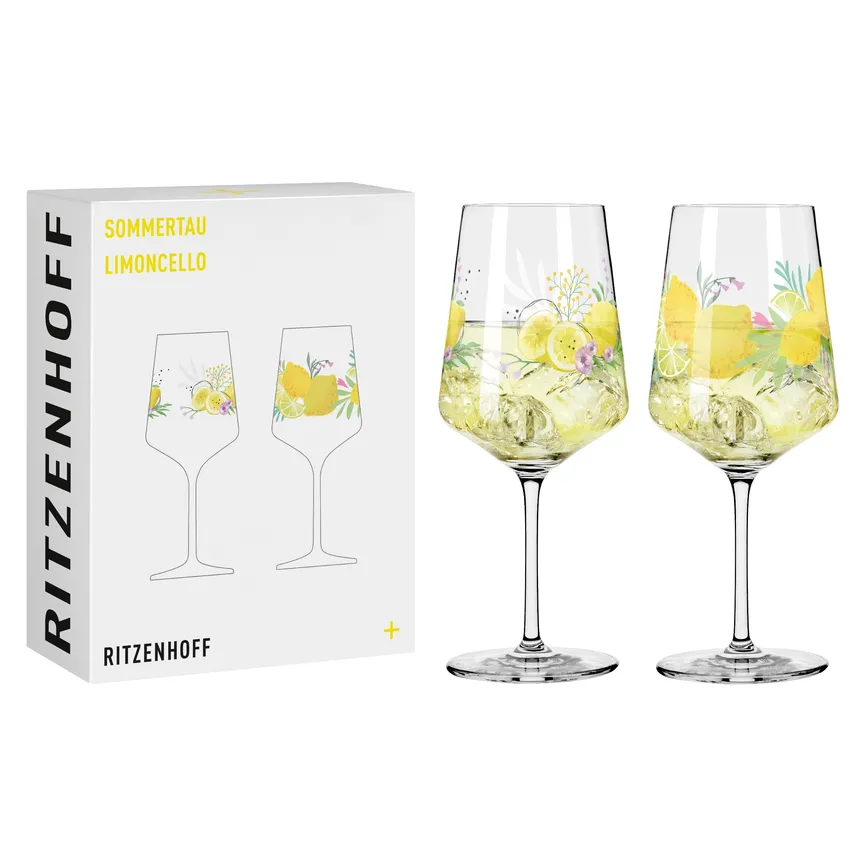 Limoncelloglas "Sommertau" detail