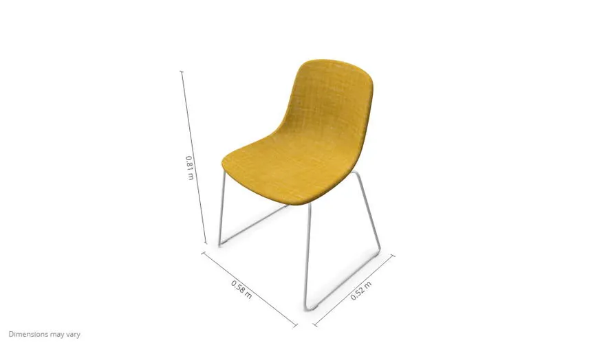 Stuhl Sled fully upholstered detail