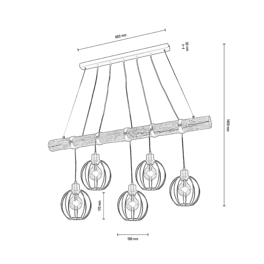 Pendelleuchte "Trabo Beris" detail