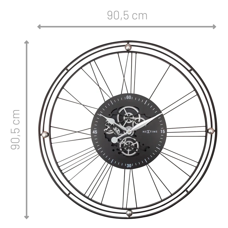Quarzwanduhr "Wire Gear Clock" detail