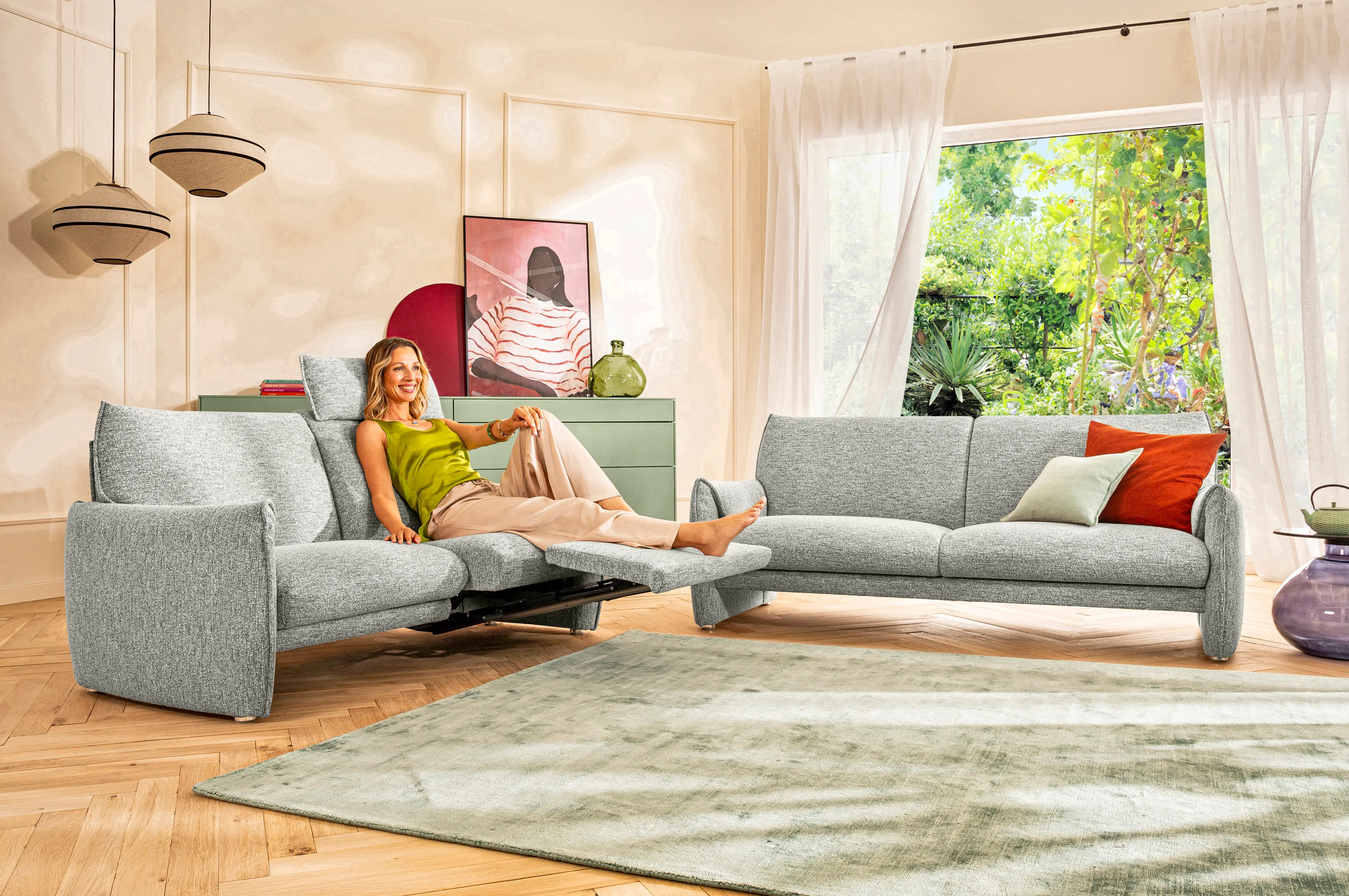 Sofa 2x70cm mit Funktion Fiona
