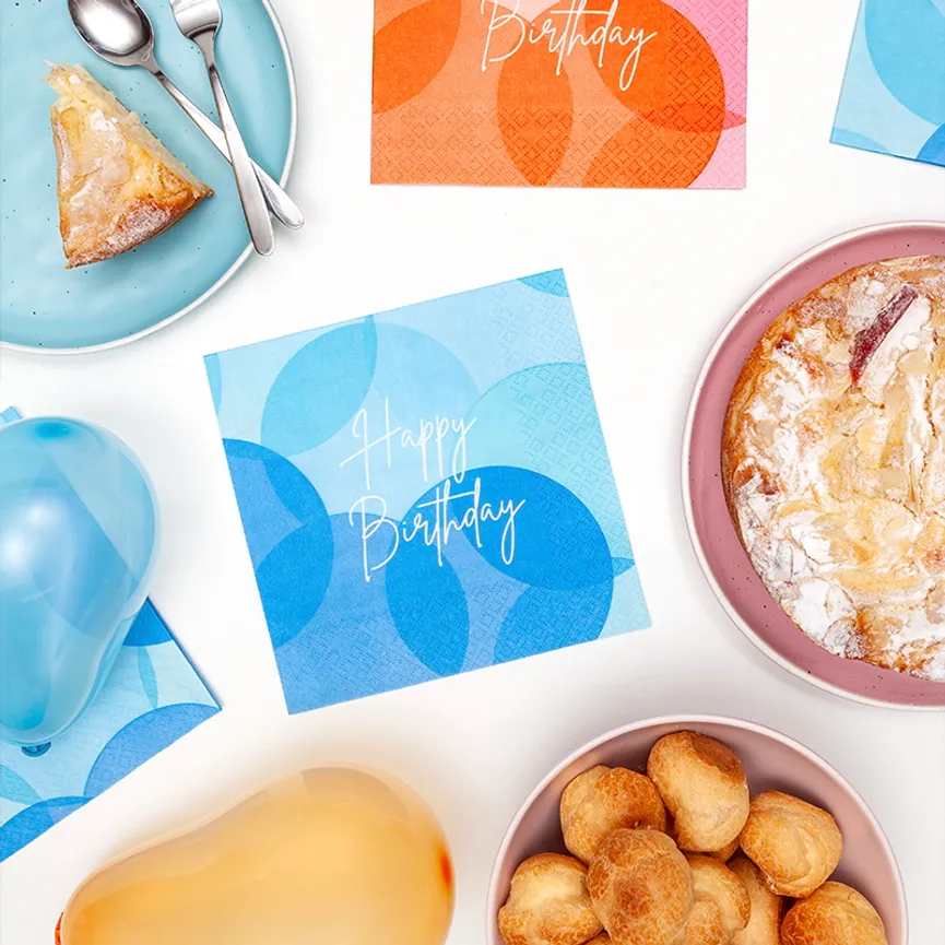 Serviette "Birthday" 20er-Set milieu