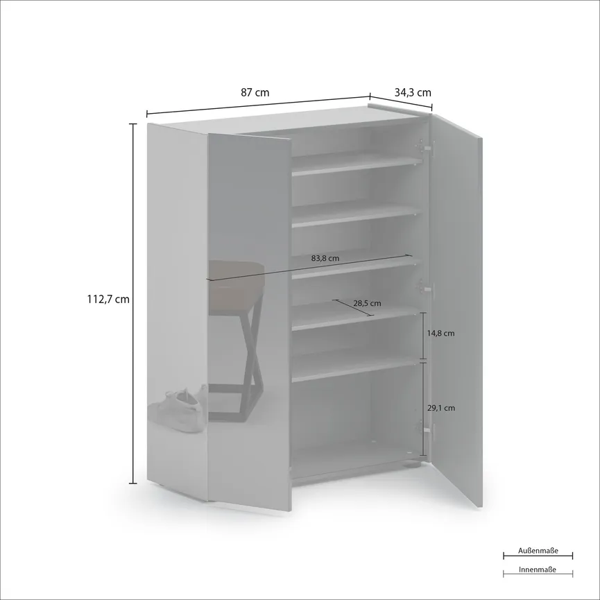 Schuhschrank 2T detail