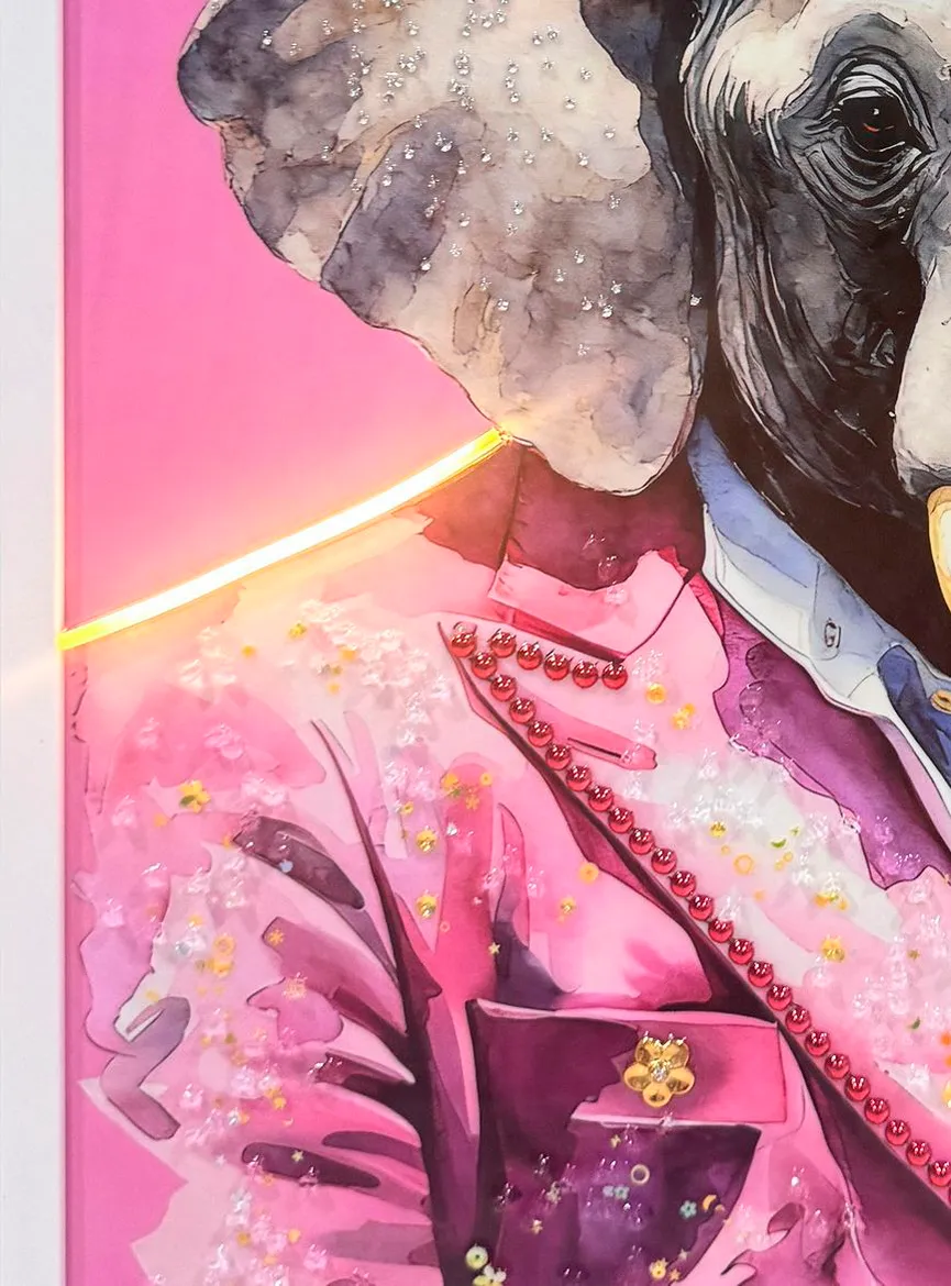 LED-Bild "George (Elefant)" detail