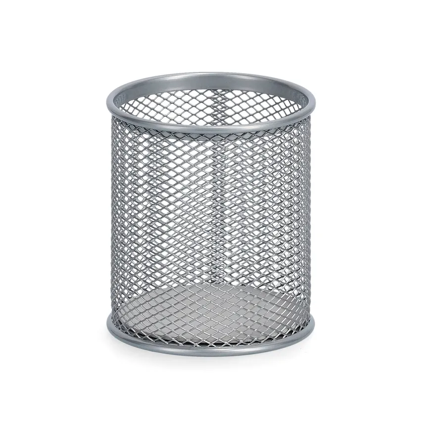 Bleistiftbecher "Mesh" silber detail