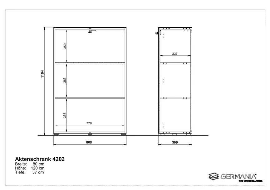 Aktenschrank detail