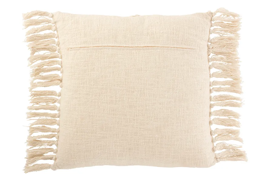 Kissen "Karo" hellbeige detail
