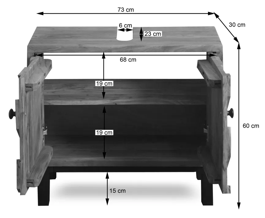 Waschbeckenunterschrank detail