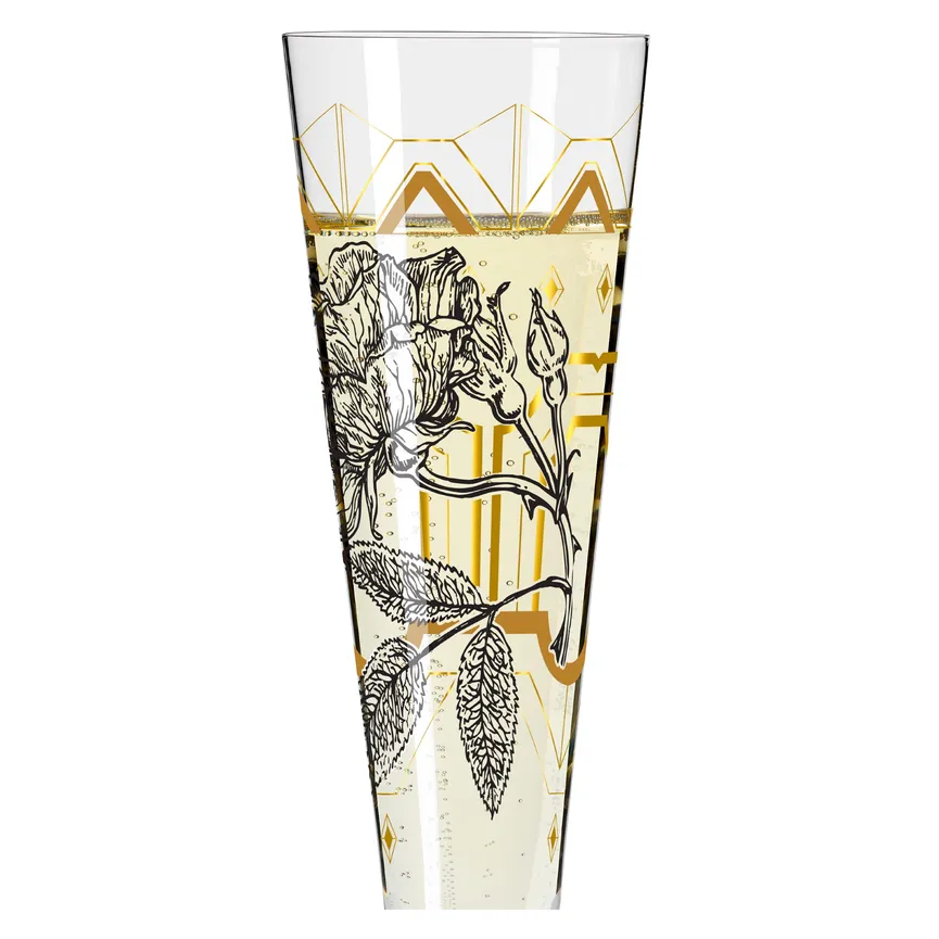 Champagnerglas "Goldnacht" detail