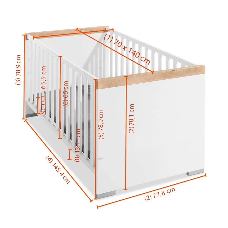 Babyzimmer 4-tlg. dimensionsmarker