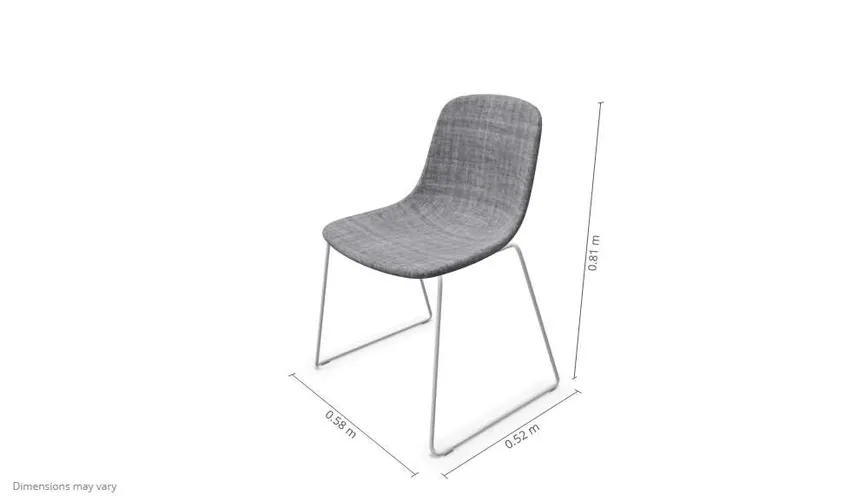 Stuhl Sled fully upholstered detail