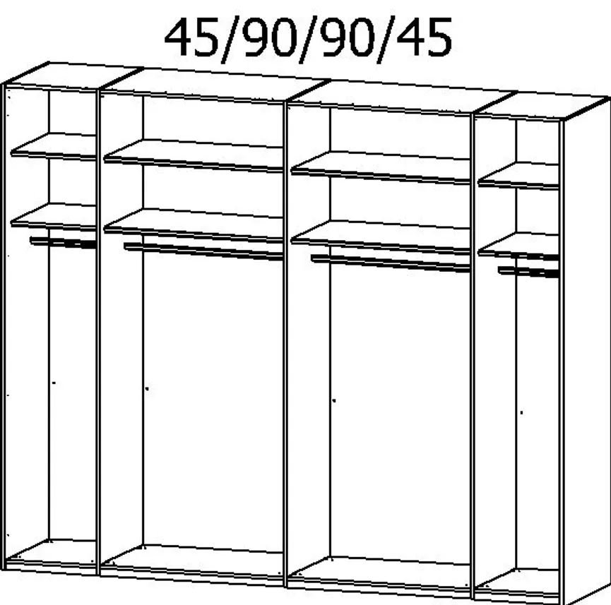 Schwebetürenschrank 2-trg. detail