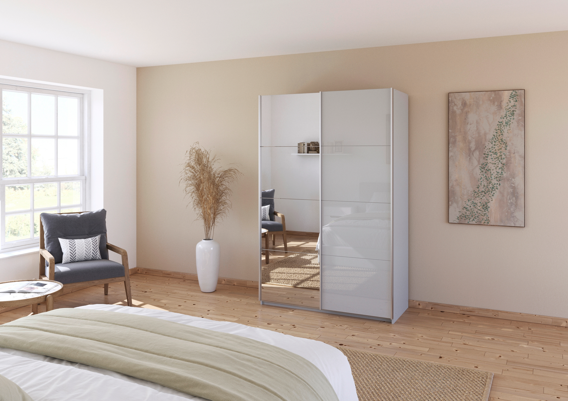 Schwebetürenschrank 2-trg. milieu