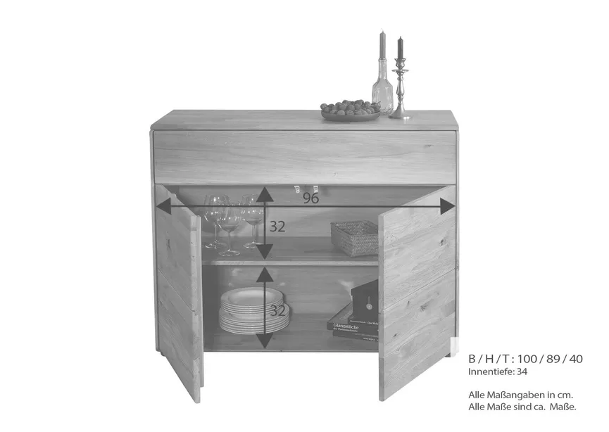 Kommode II 2T/1S detail