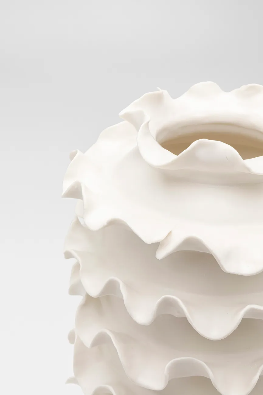 Vase "Viento" weiß detail
