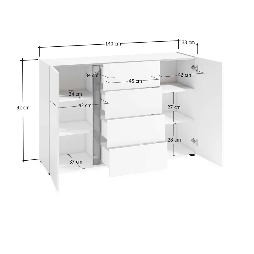 Sideboard 2T/4S detail