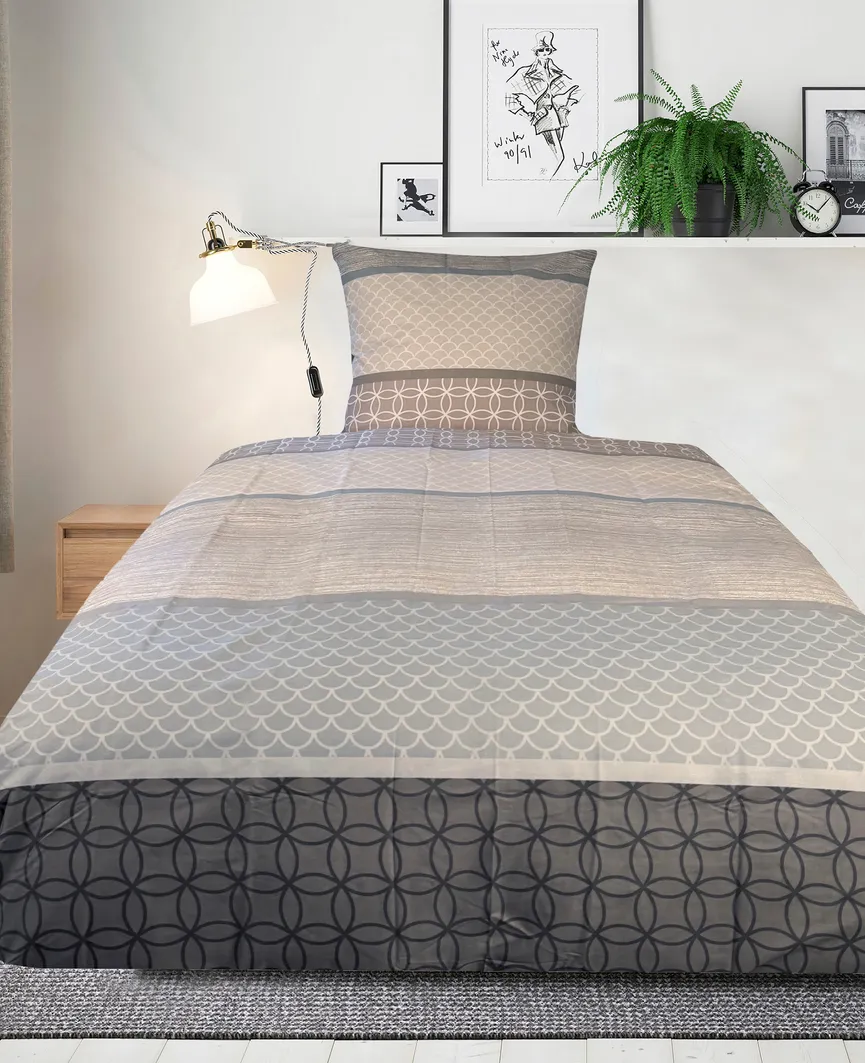 Baumwoll-Bettw.Vicento 135x200 milieu