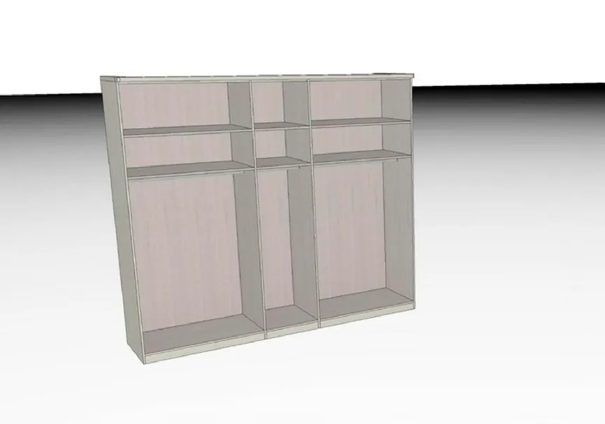 Drehtürenschrank 5-trg. detail