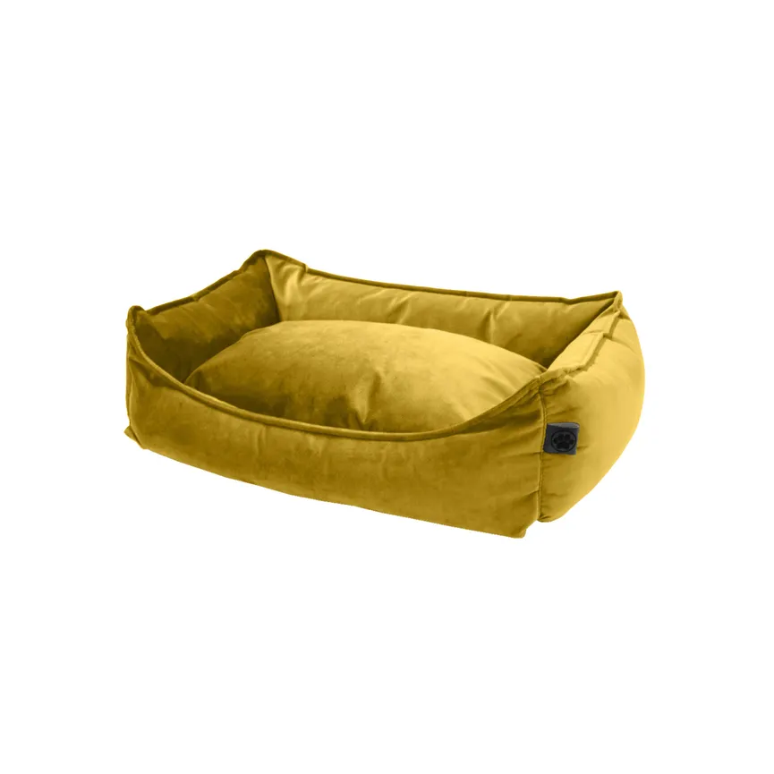 Hundebett Velours Ochre detail
