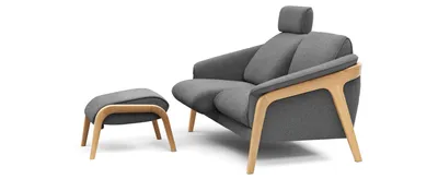 Sofa mit Hocker