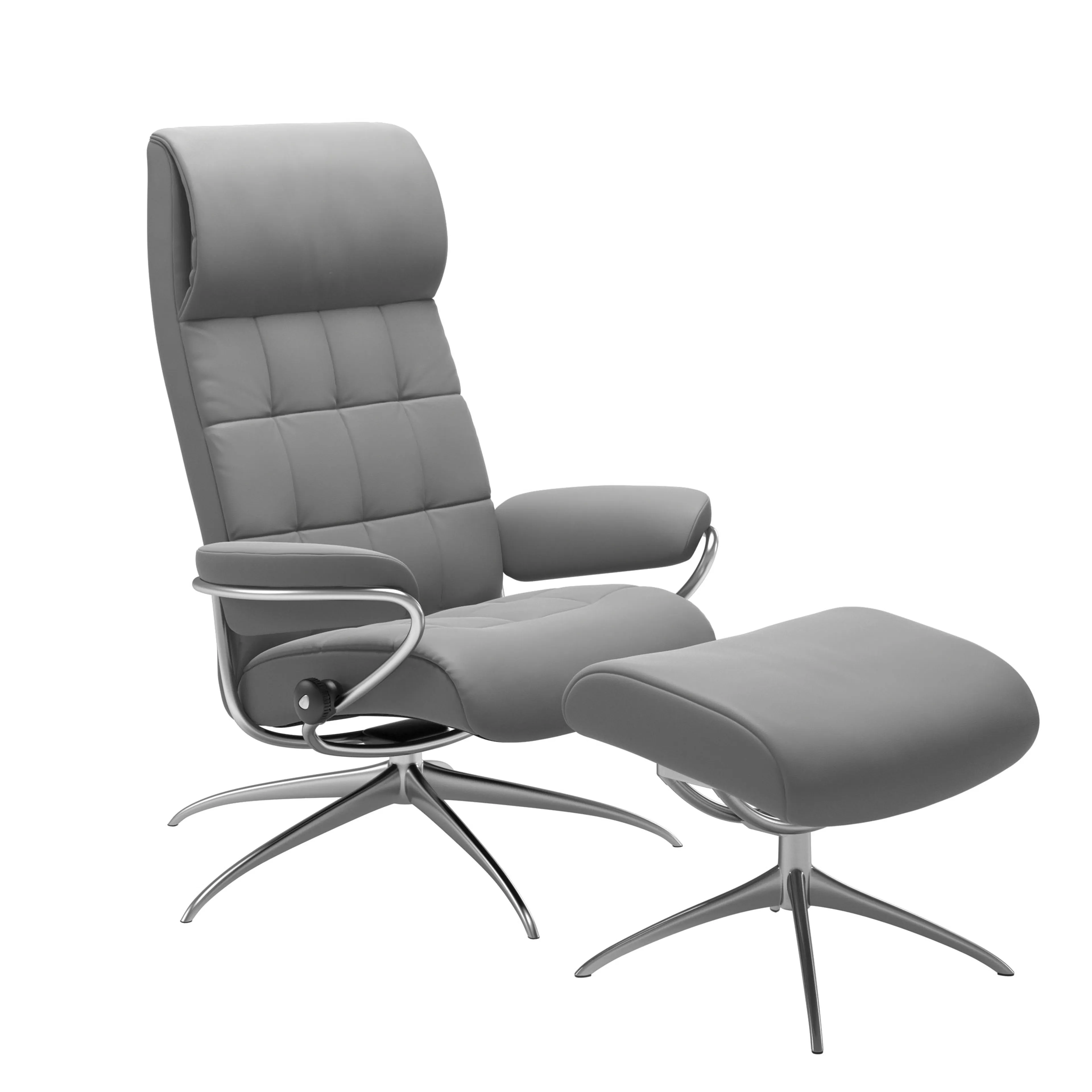 Sessel mit Hocker London Star High Back