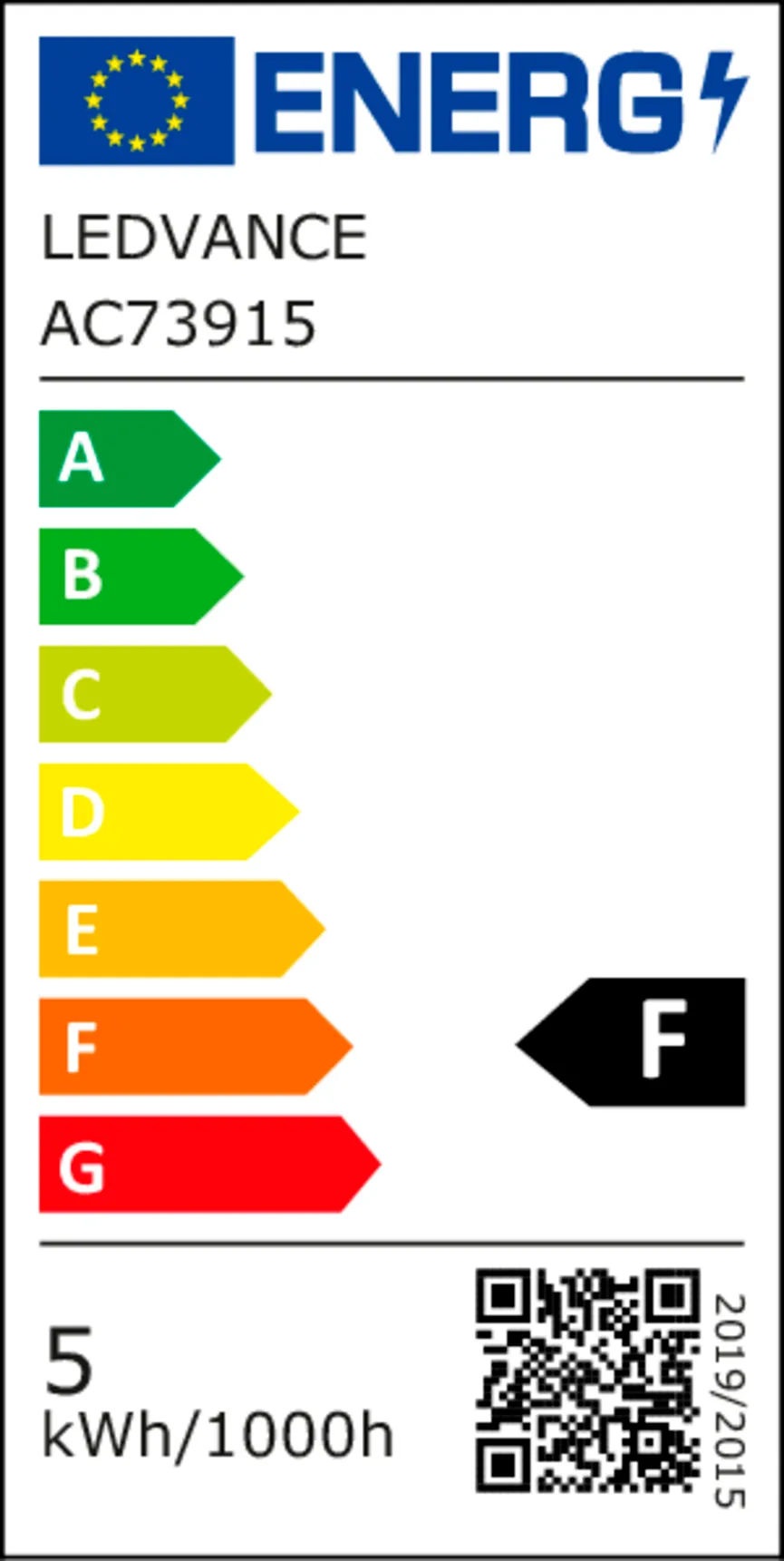 GU10/4,7W RGBW Strahler PAR16 energielabel