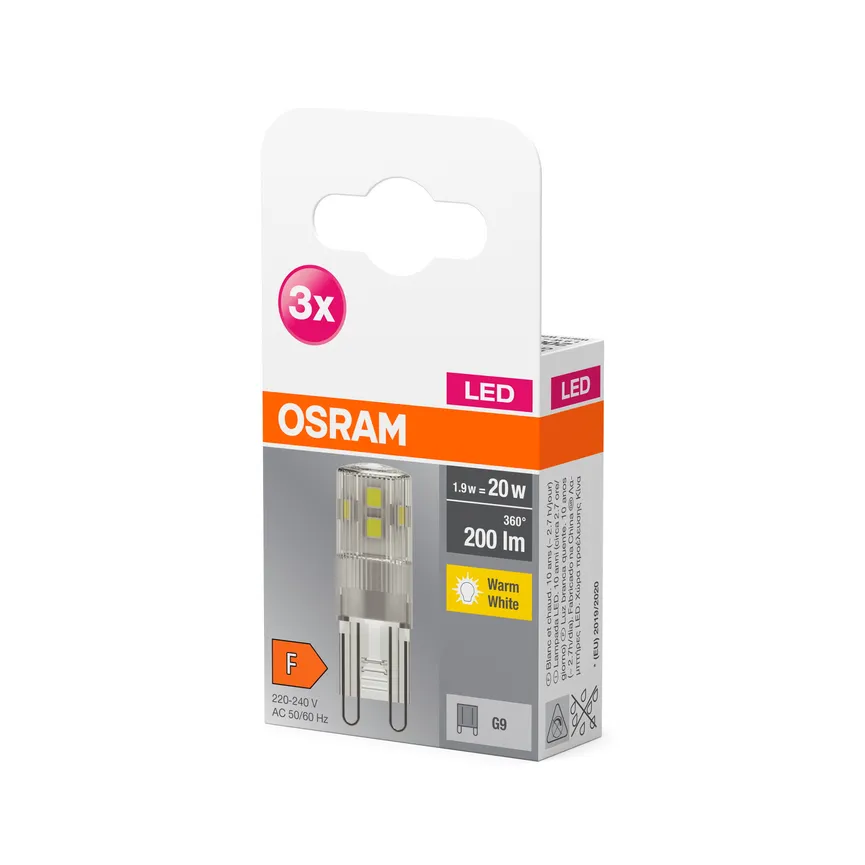 G9/1,9W LED Stiftsockel 3er detail