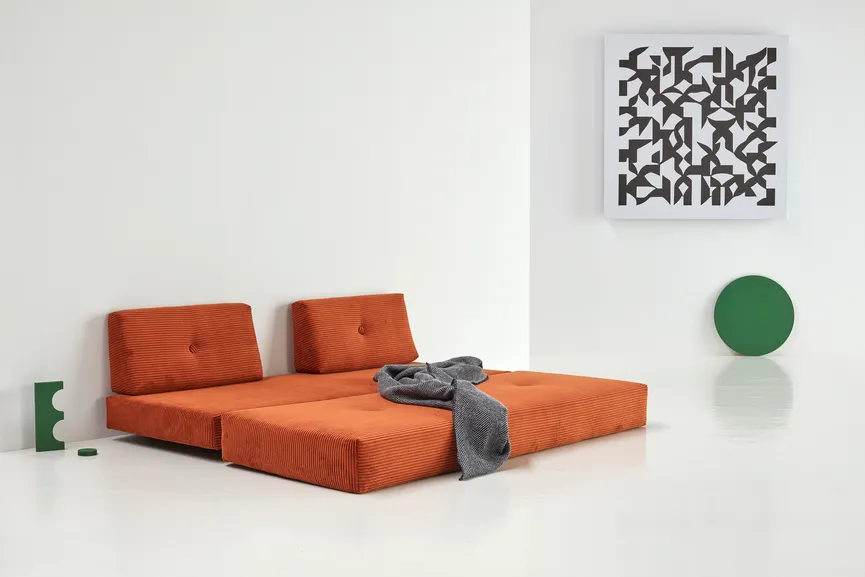 Klappsofa Indu schwarz detail