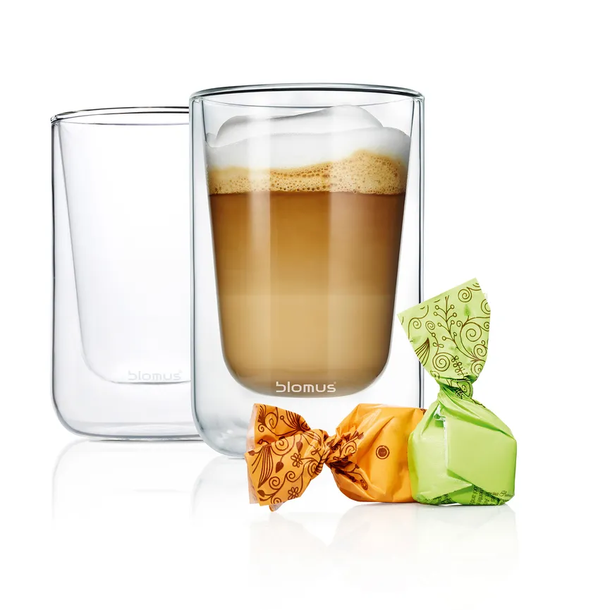 Cappuccinoglas "Nero" 2er-Set milieu