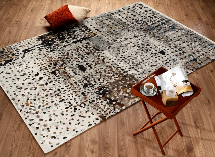 Design-Teppich milieu