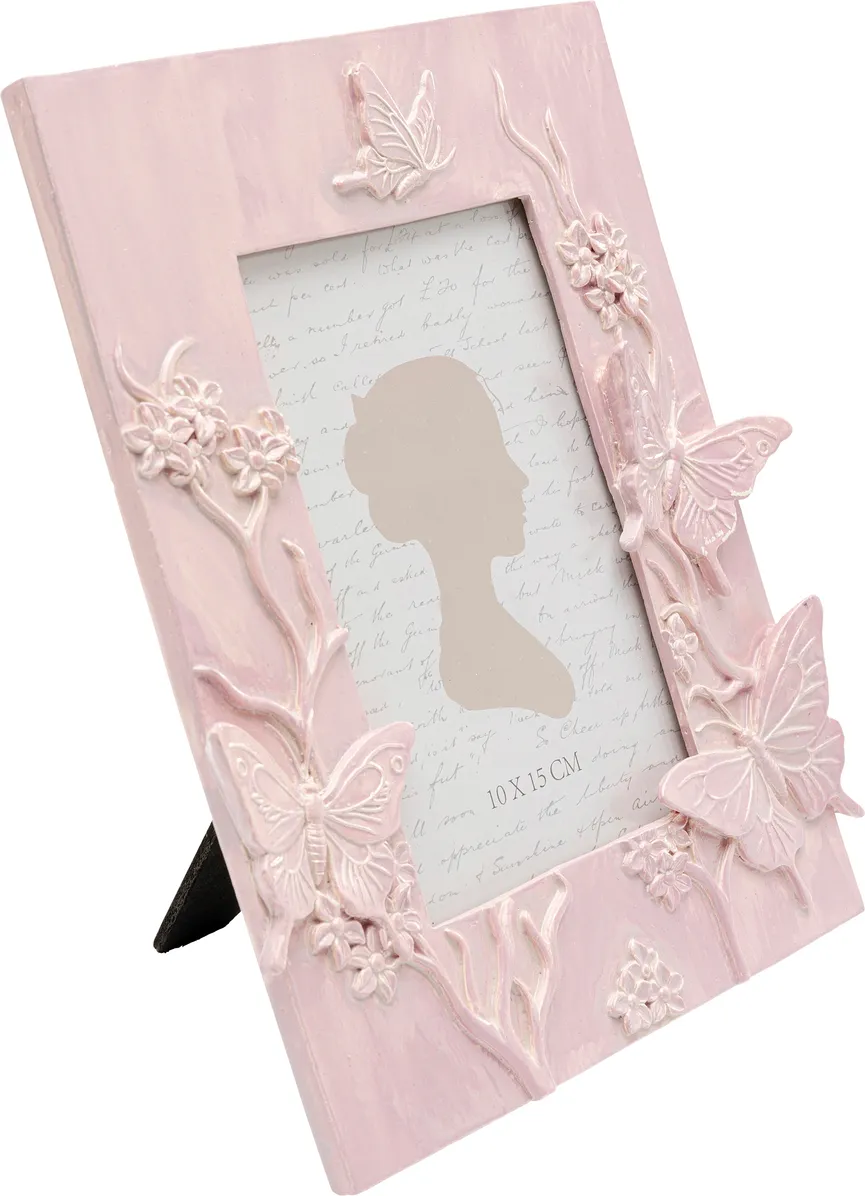 Bilderrahmen "Butterfly" rosa detail