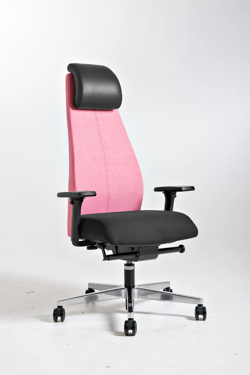 Drehstuhl pink/schwarz detail