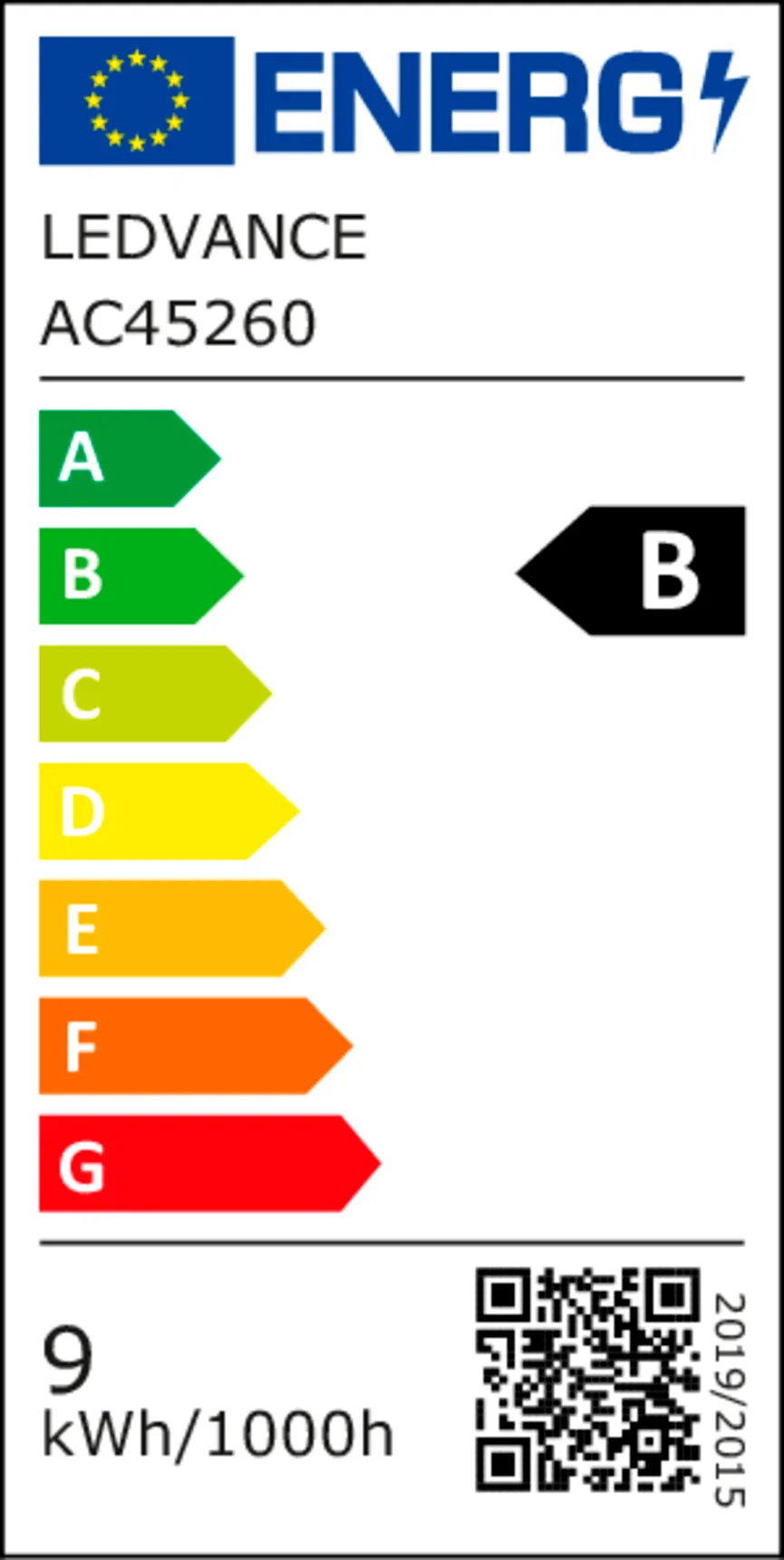 E27/8,2W LED Birne DIM energielabel