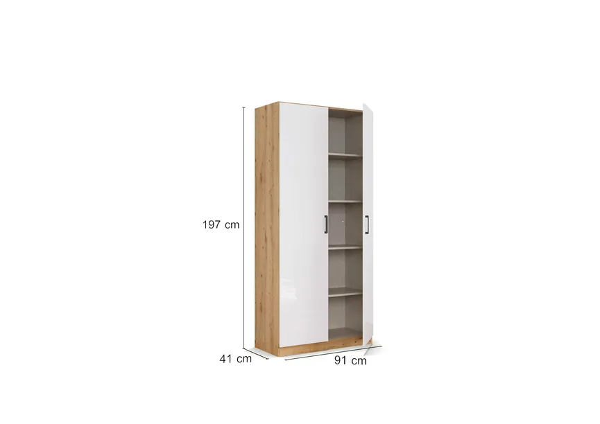 Schrank 2T/H197/Hochglanz detail