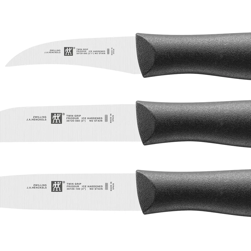 Messerset Grip 3 tlg.schwarz detail