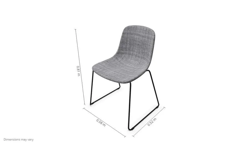 Stuhl Sled fully upholstered detail
