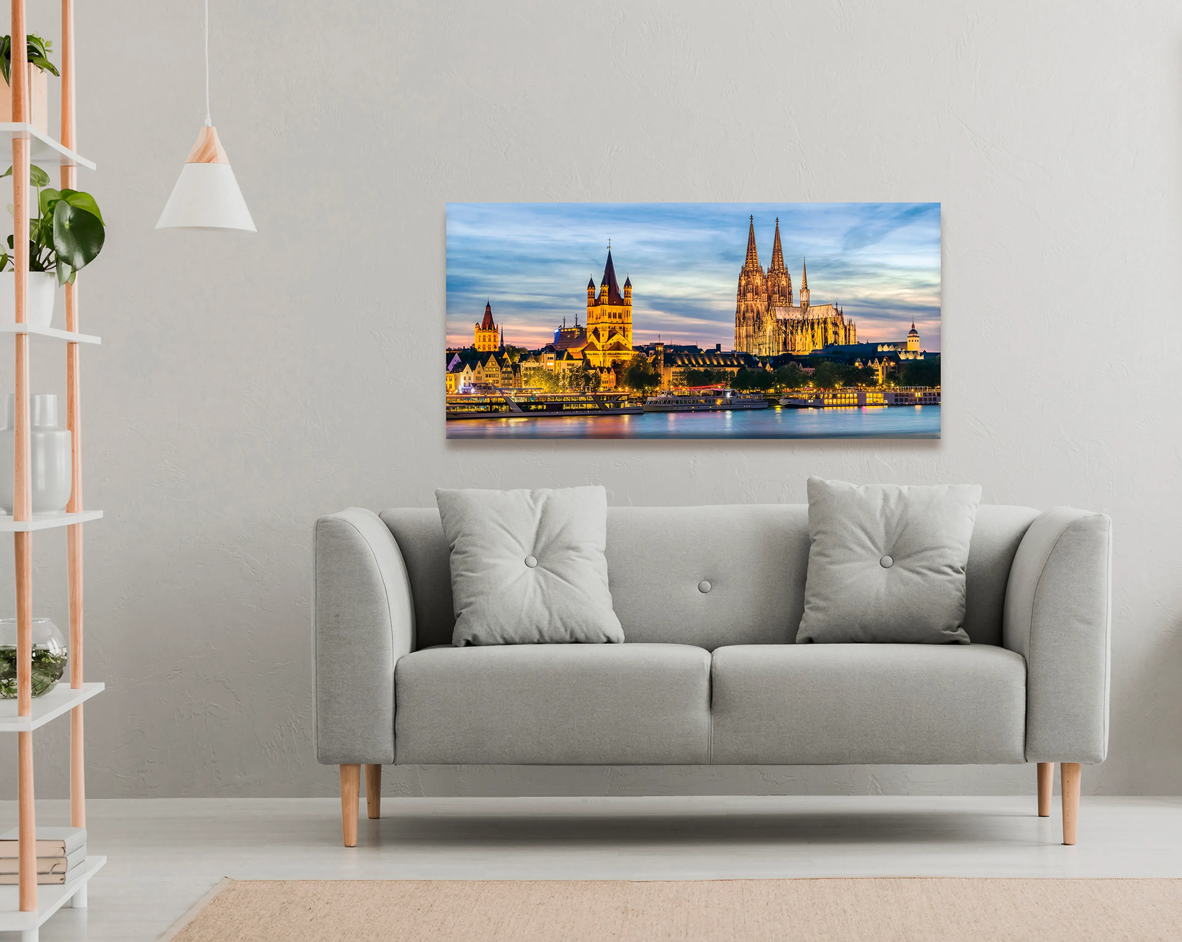 Wandbild 55 x 115 cm Cologne panorama VI
