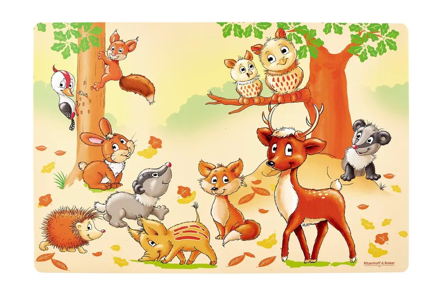 Tischset "Waldtiere" hauptaufnahme