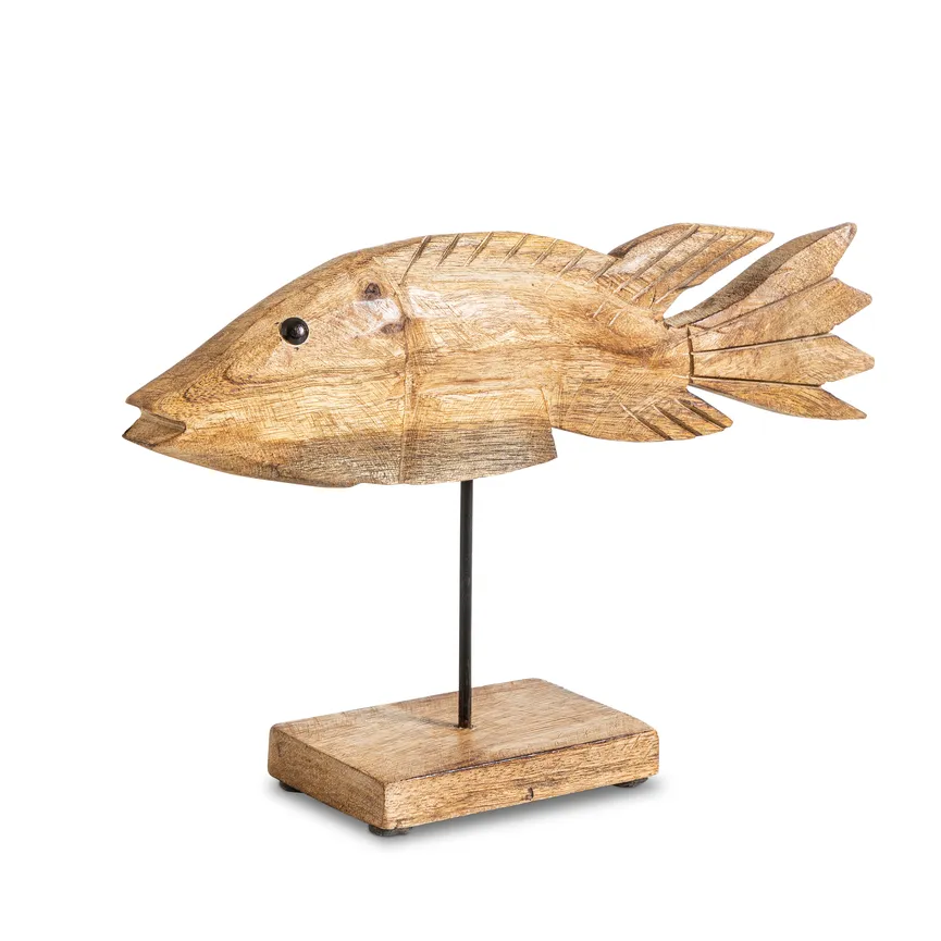 Figur "Fisch" braun detail