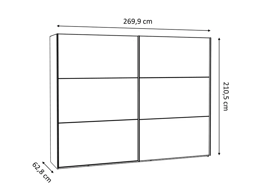 Schwebetürenschrank 2-trg. detail