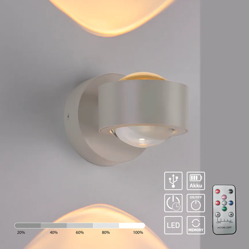 Akku-Wandleuchte "Akku-Chia" detail