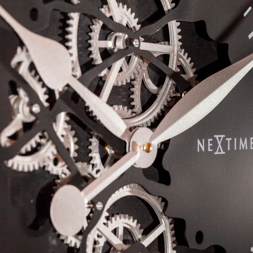 Quarzwanduhr "Wire Gear Clock" detail