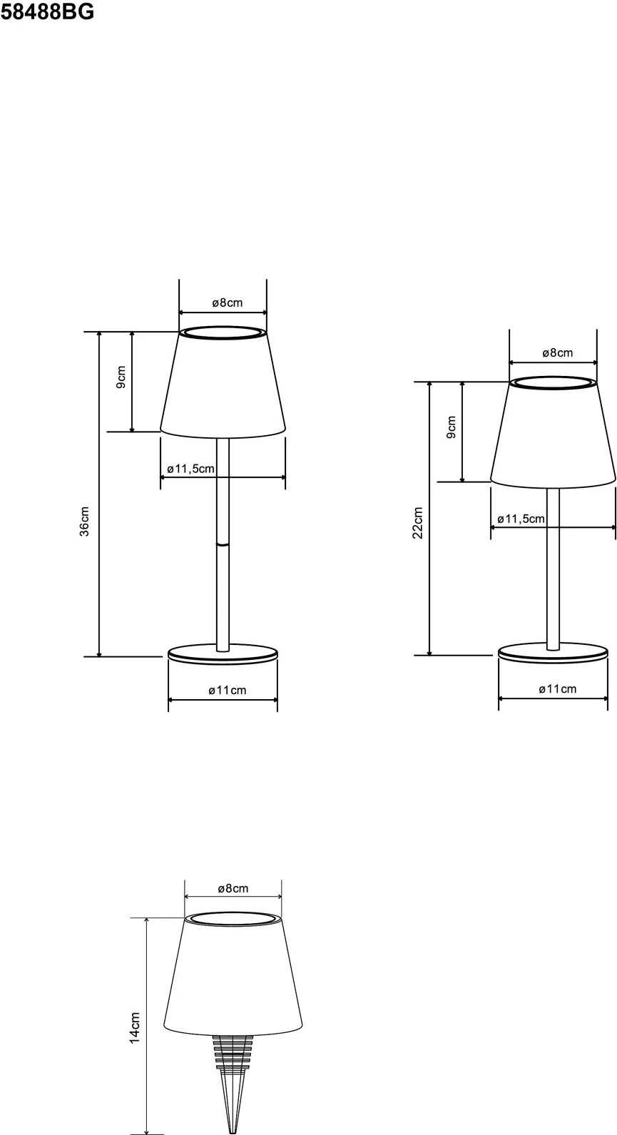 Akku-Tischleuchte "Vannie I" detail