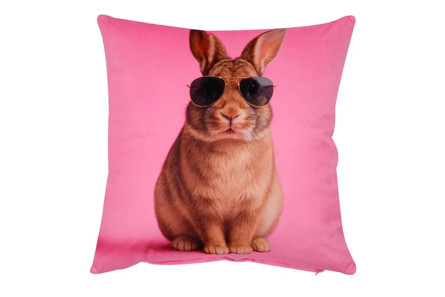 Kissenhülle Hase rosa hauptaufnahme