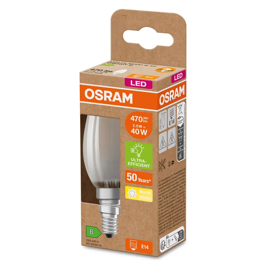 E14/2,5W LED Kerze detail