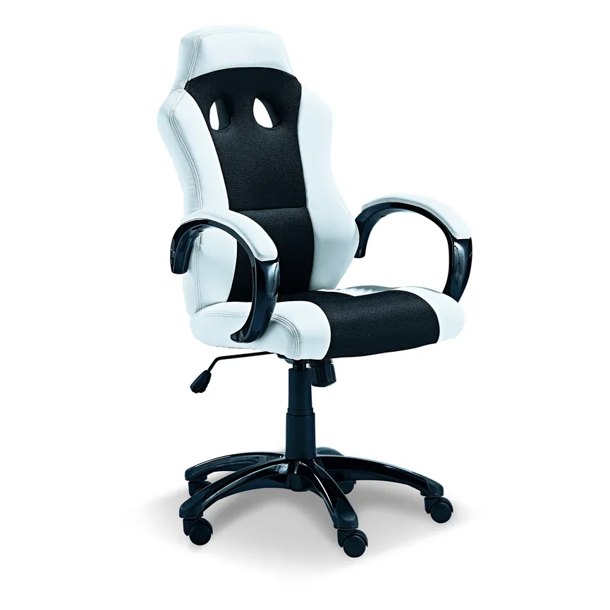 Gamingstuhl weiß/schwarz material_farbe