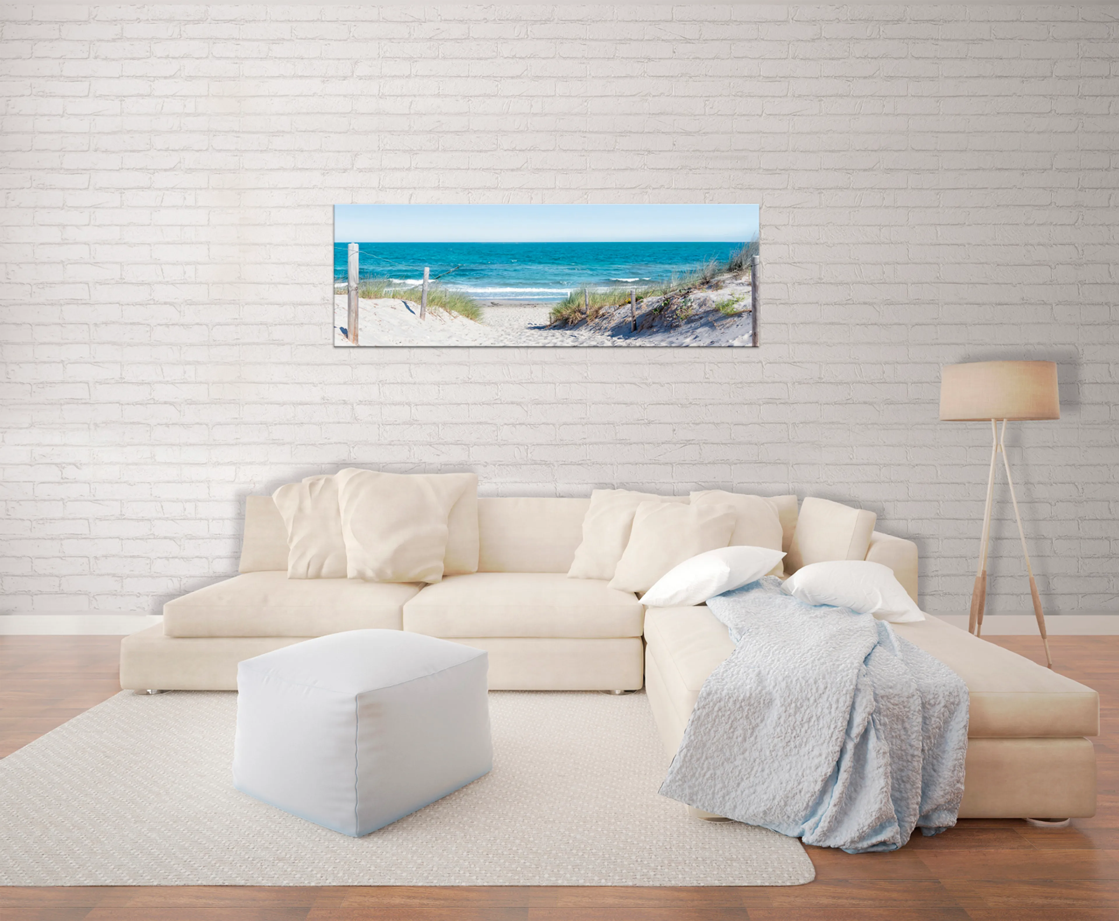 Glasbild 98 x 33 cm Enjoy the Beach VII