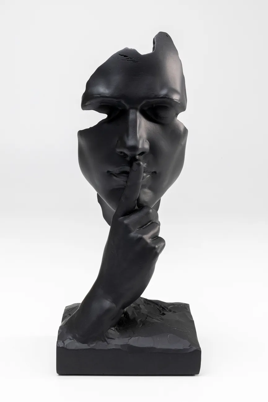 Figur "Quiet Face" schwarz hauptaufnahme