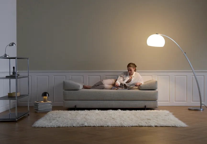 Klappsofa Indu schwarz detail